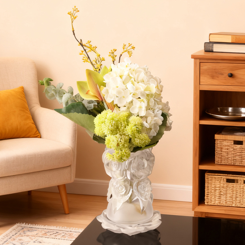 Quy trình đúc sáp Lost Glass Trang trí nội thất Bình thủy tinh pha lê “Bình hoa hồng”