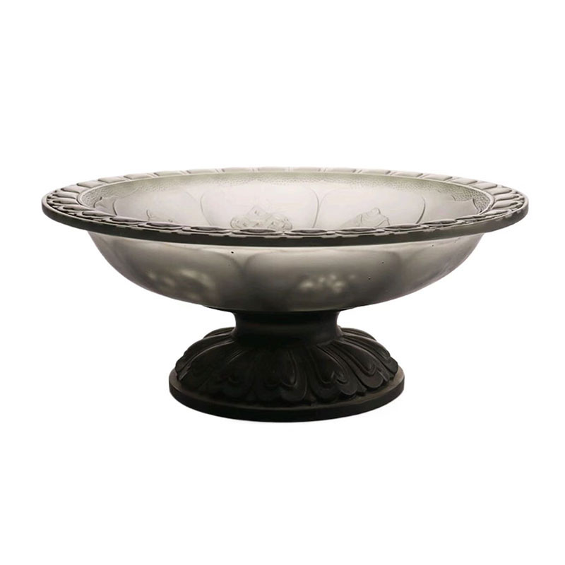 Bát trái cây tráng men màu xám