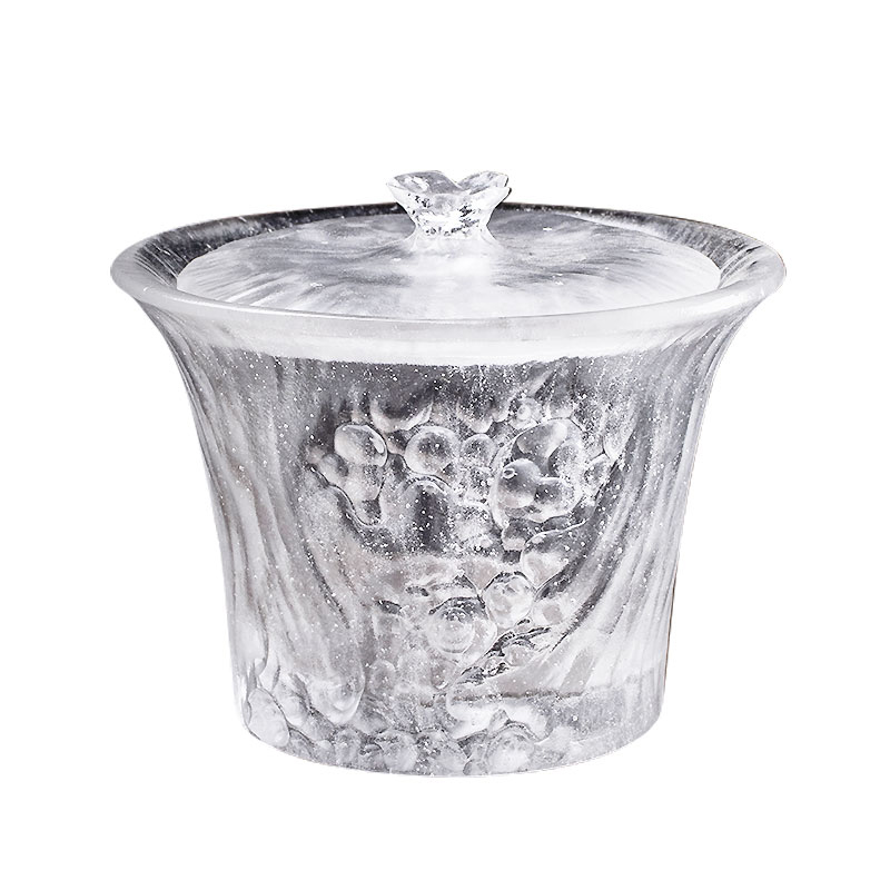 Bộ tách trà trong suốt có nắp đậy