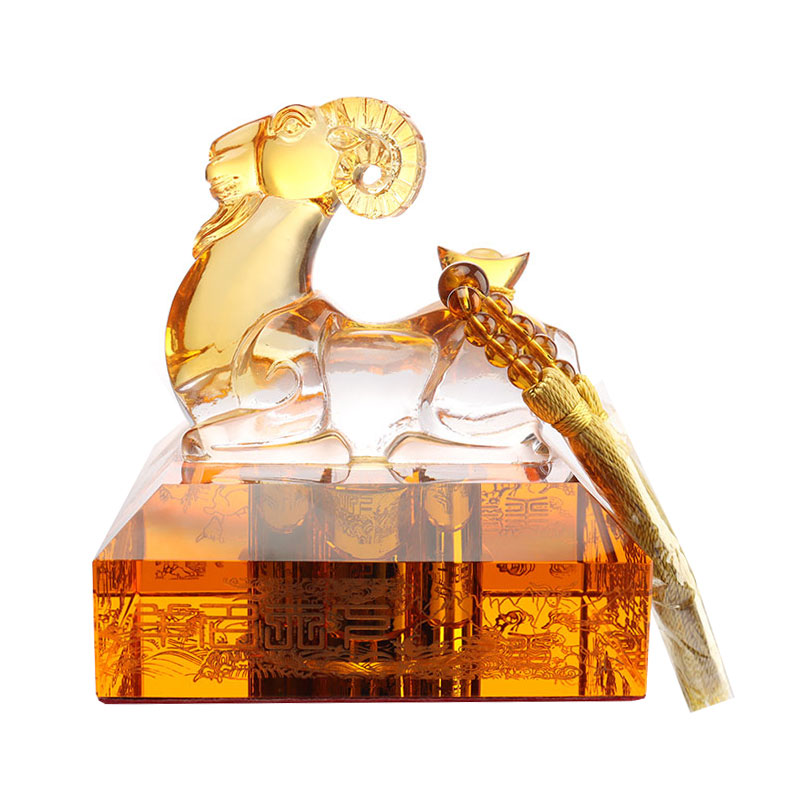 Bộ chai rượu thủy tinh pha lê hình con vật hoàng đạo Trung Quốc