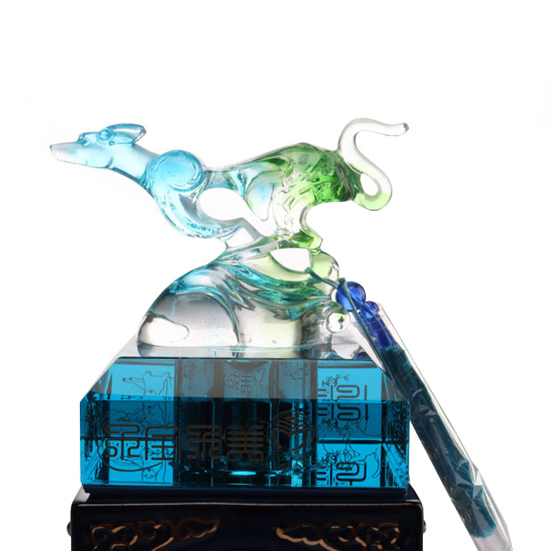 Nắp chai hươu màu xanh đồ trang trí đồ dùng chai rượu thủy tinh