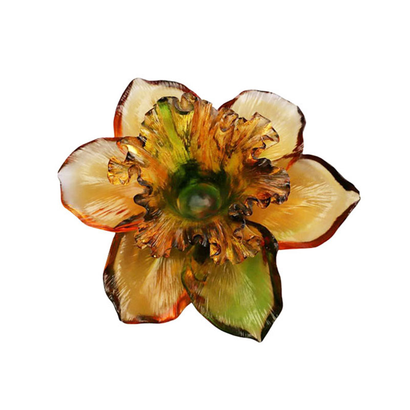 Đế nến hình cánh hoa thủy tinh