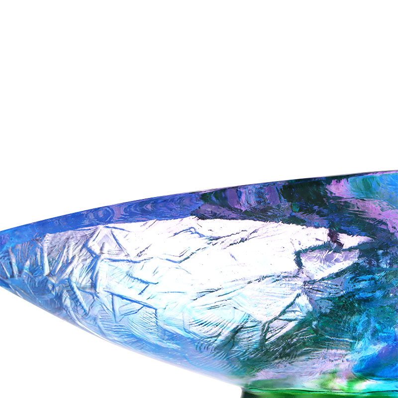 Bát trái cây thủy tinh pha lê trang trí chim