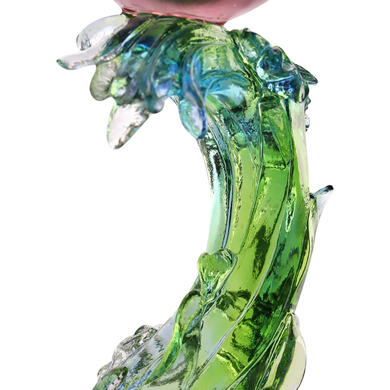 Chân nến thủy tinh pha lê hình hoa sen