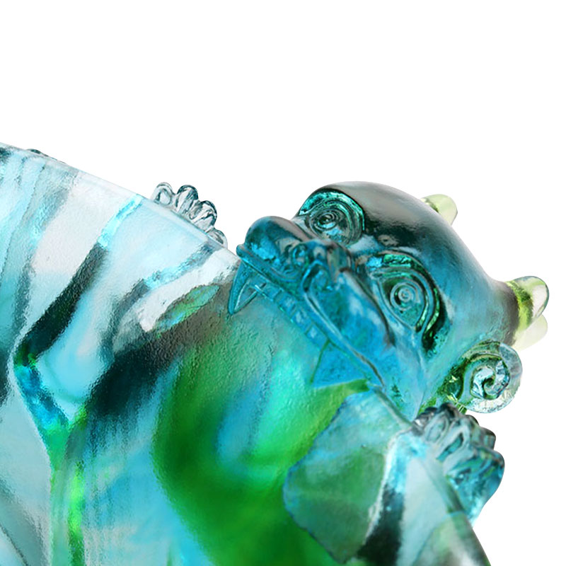 Đĩa đựng trái cây thủy tinh xanh trong suốt