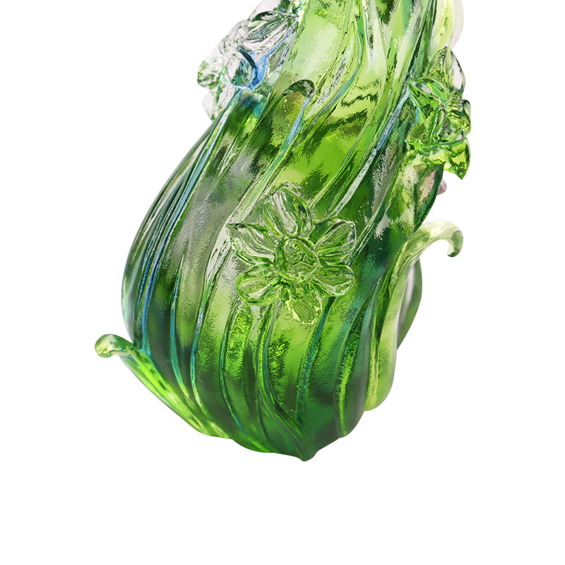 Chân nến thủy tinh pha lê hình hoa sen