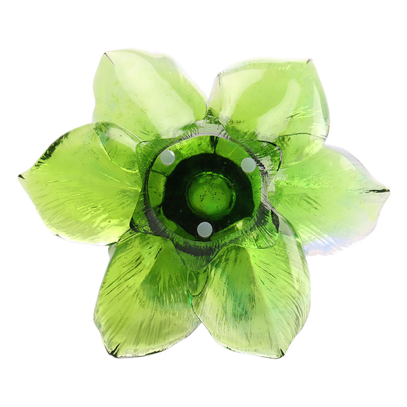 Đế nến hình cánh hoa thủy tinh