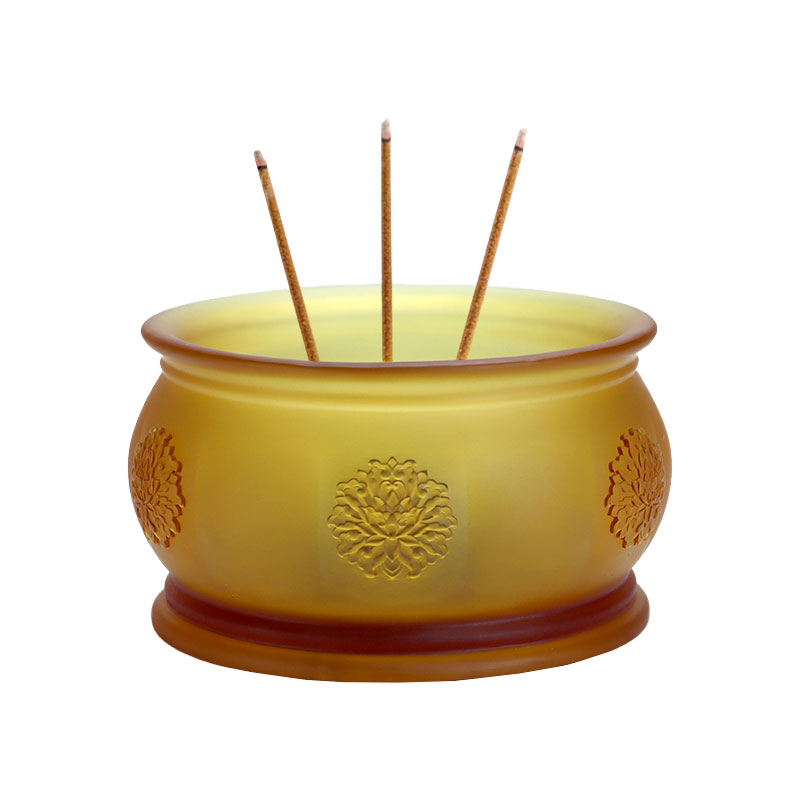 Bộ đồ cúng bằng thủy tinh bằng vàng bàn thờ Phật