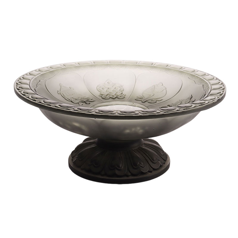 Bát trái cây tráng men màu xám