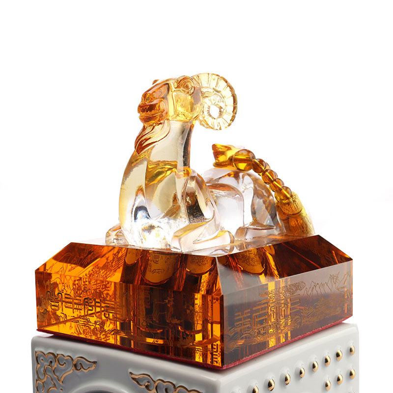 Bộ chai rượu thủy tinh pha lê hình con vật hoàng đạo Trung Quốc