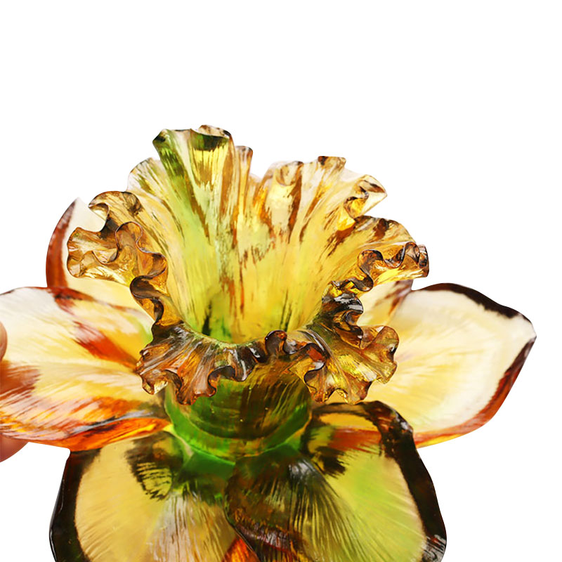 Đế nến hình cánh hoa thủy tinh