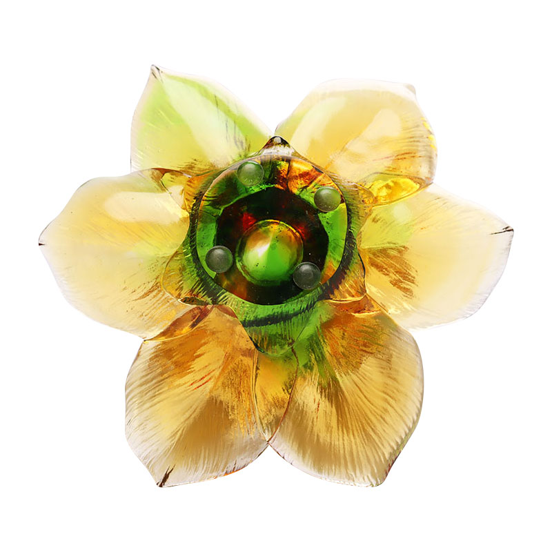 Đế nến hình cánh hoa thủy tinh