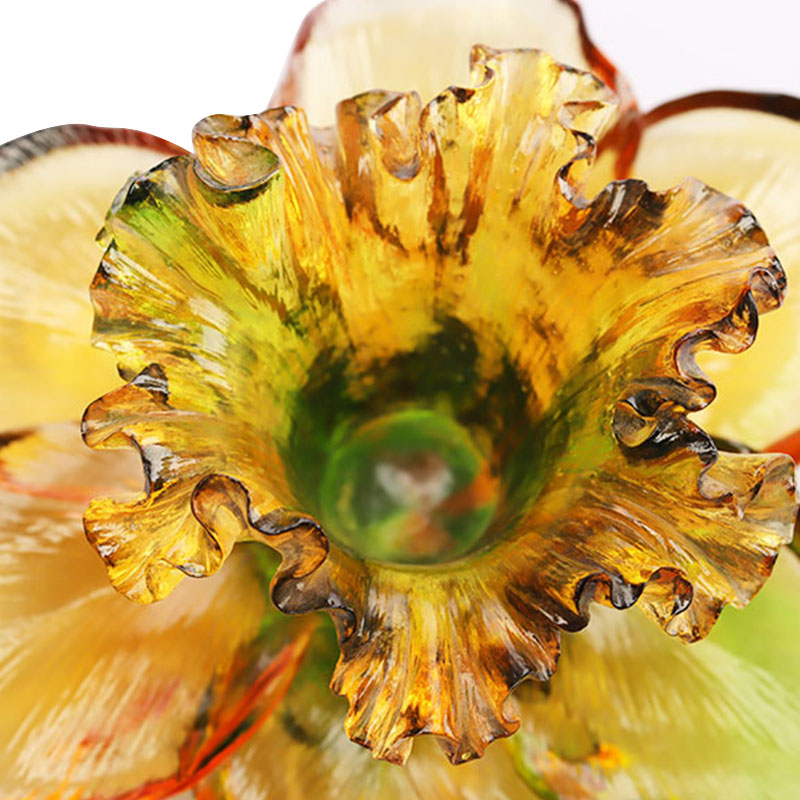 Đế nến hình cánh hoa thủy tinh