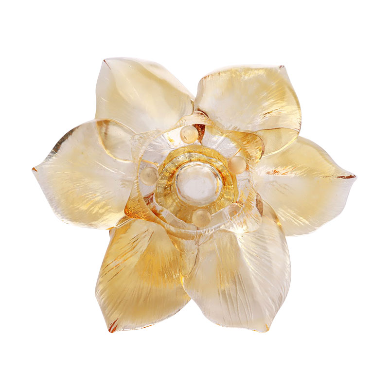 Đế nến hình cánh hoa thủy tinh