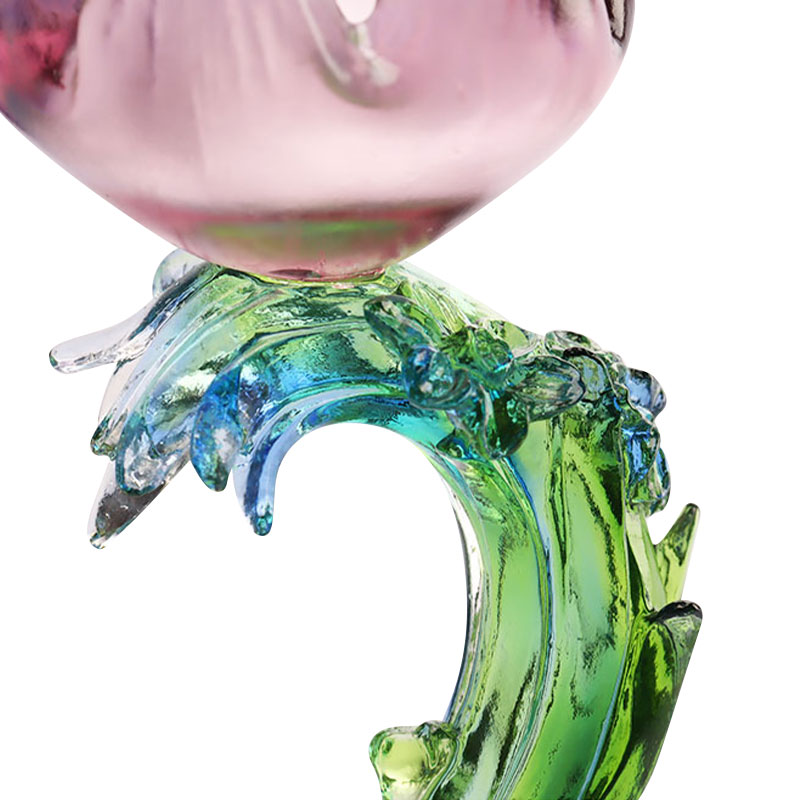 Chân nến thủy tinh pha lê hình hoa sen