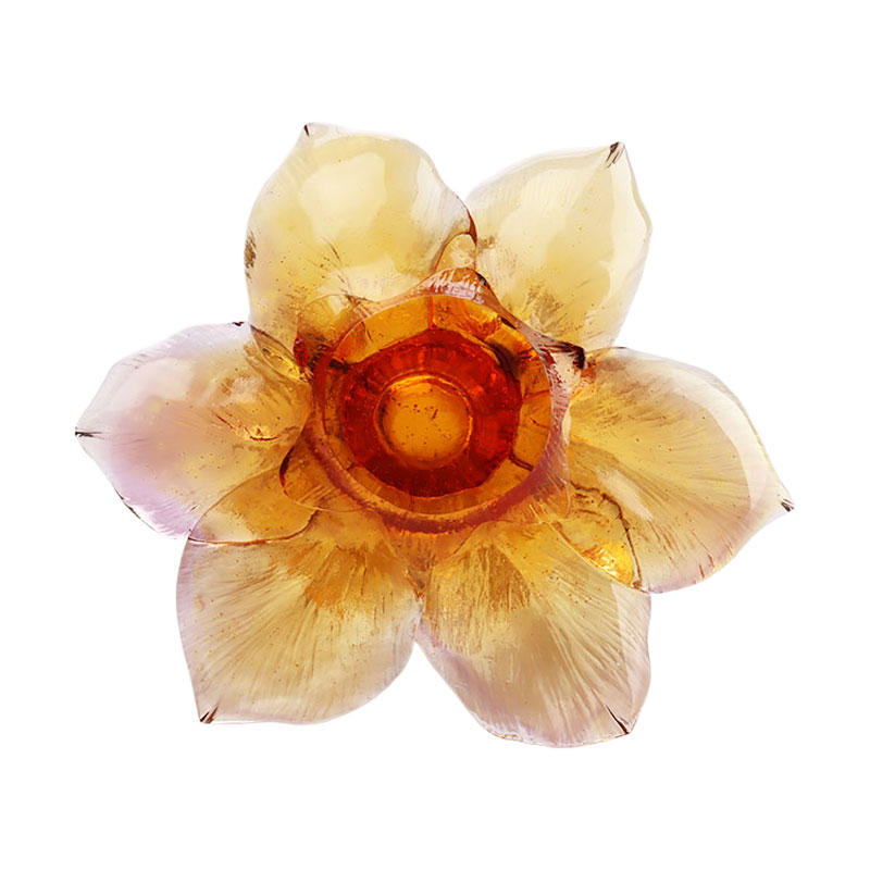 Đế nến hình cánh hoa thủy tinh