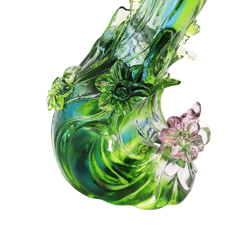 Chân nến thủy tinh pha lê hình hoa sen