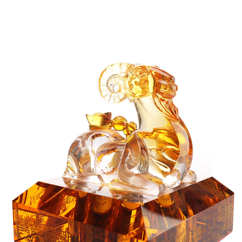 Bộ chai rượu thủy tinh pha lê hình con vật hoàng đạo Trung Quốc