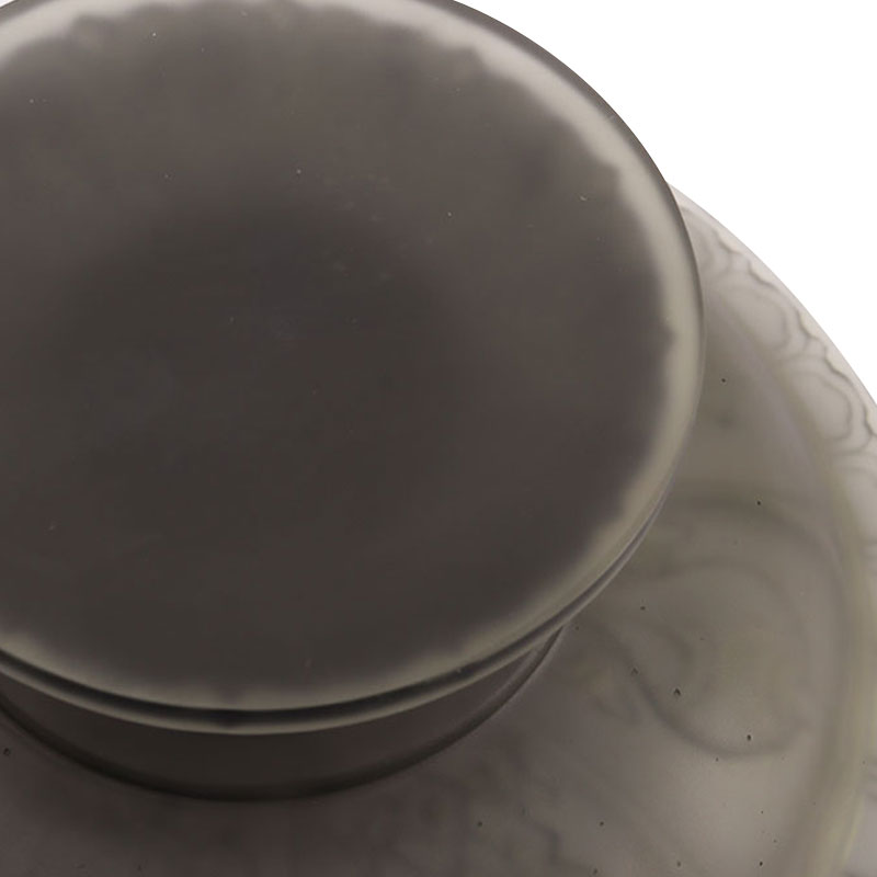 Bát trái cây tráng men màu xám