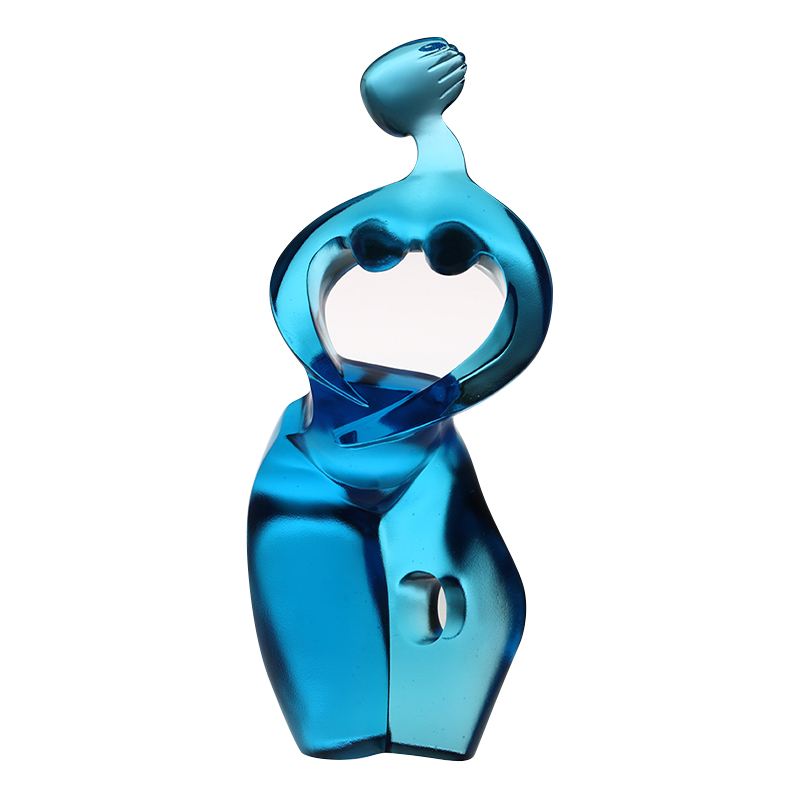 Đồ trang trí tượng nghệ thuật Artemis màu xanh tinh khiết