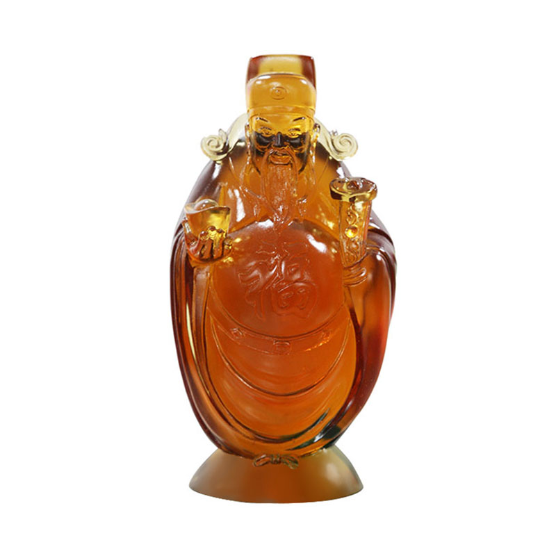 Đồ trang trí thần tài bằng thủy tinh