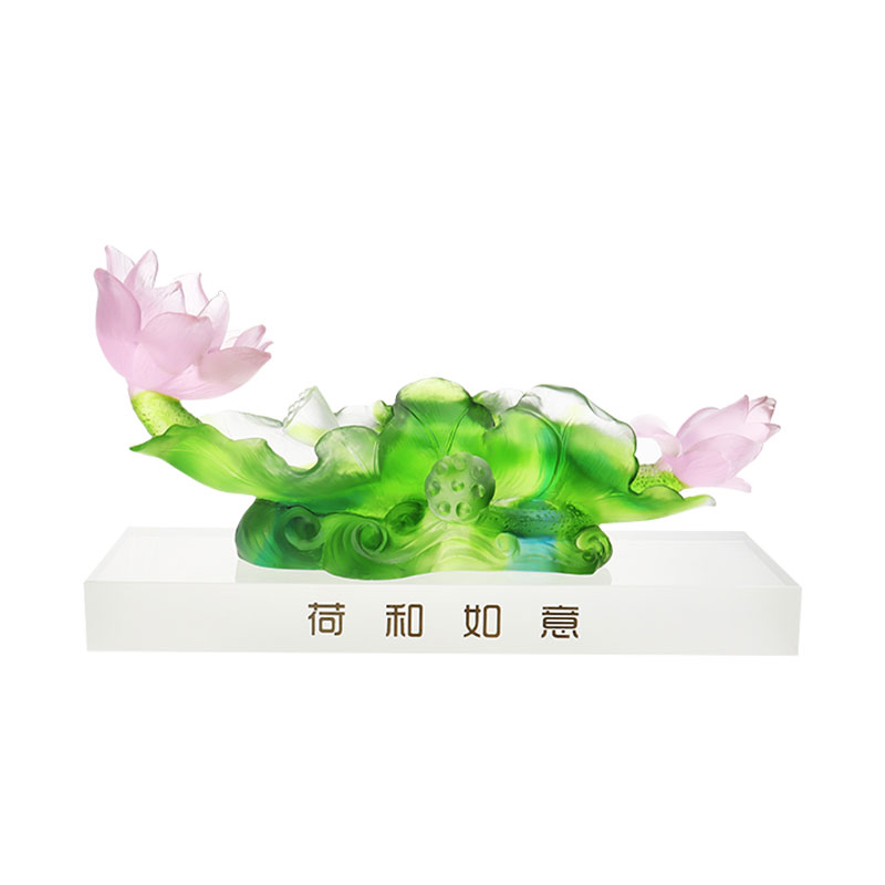 Bộ bình thủy tinh pha lê trang trí hành lang Lotus Series