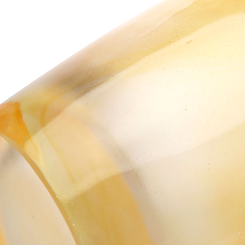 Bình thủy tinh màu hổ phách có tai lúa mì